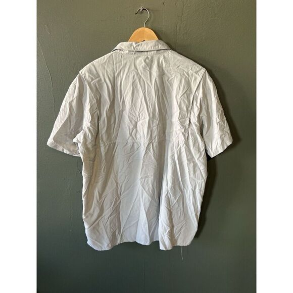 Columbia Mens Gray Short Sleeve Outdoor Nylon Button Up Shirt Size XL - Picture 2 of 5